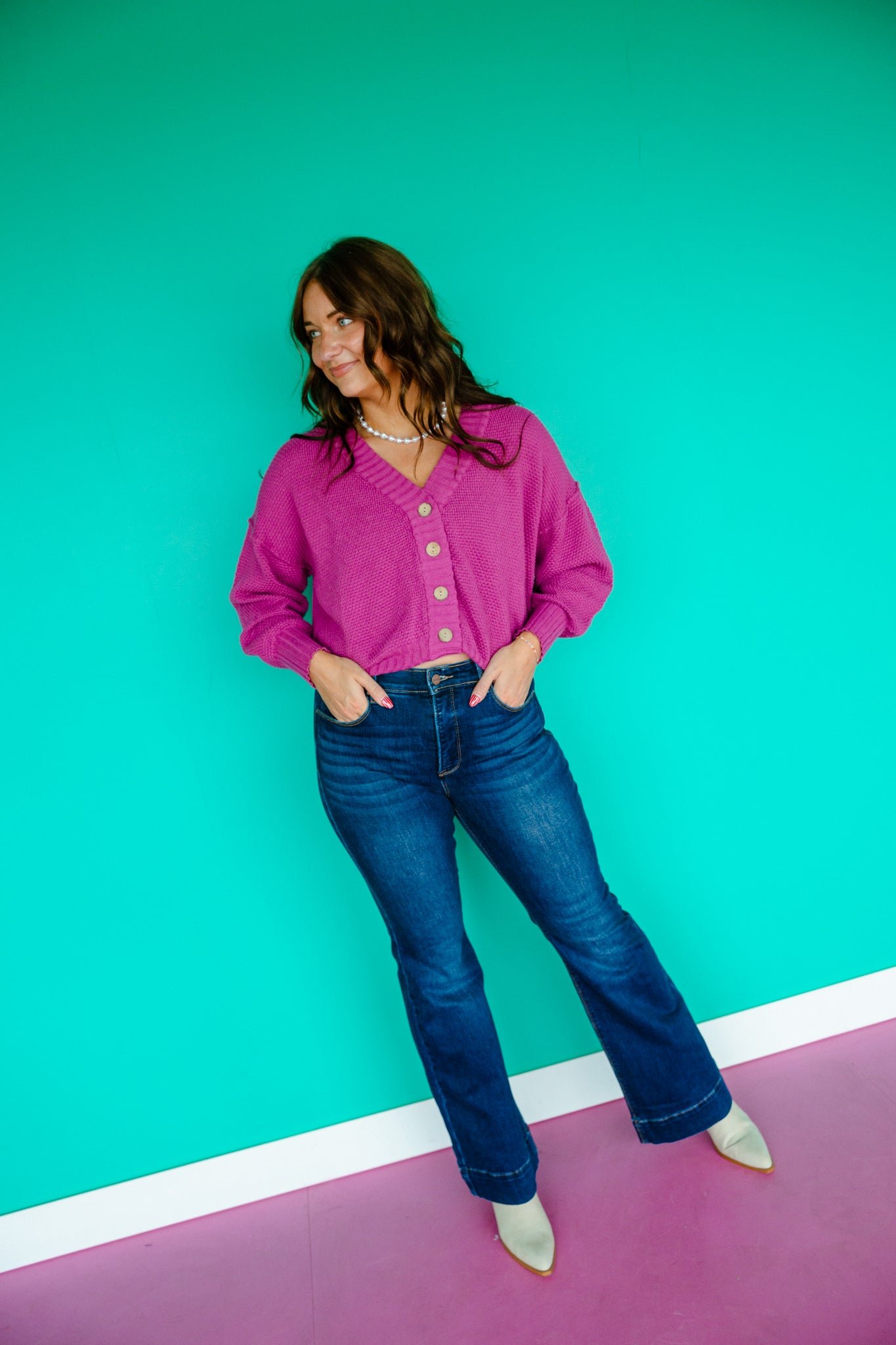 Winslow High Rise Flare Jeans - Dark Wash — view 2