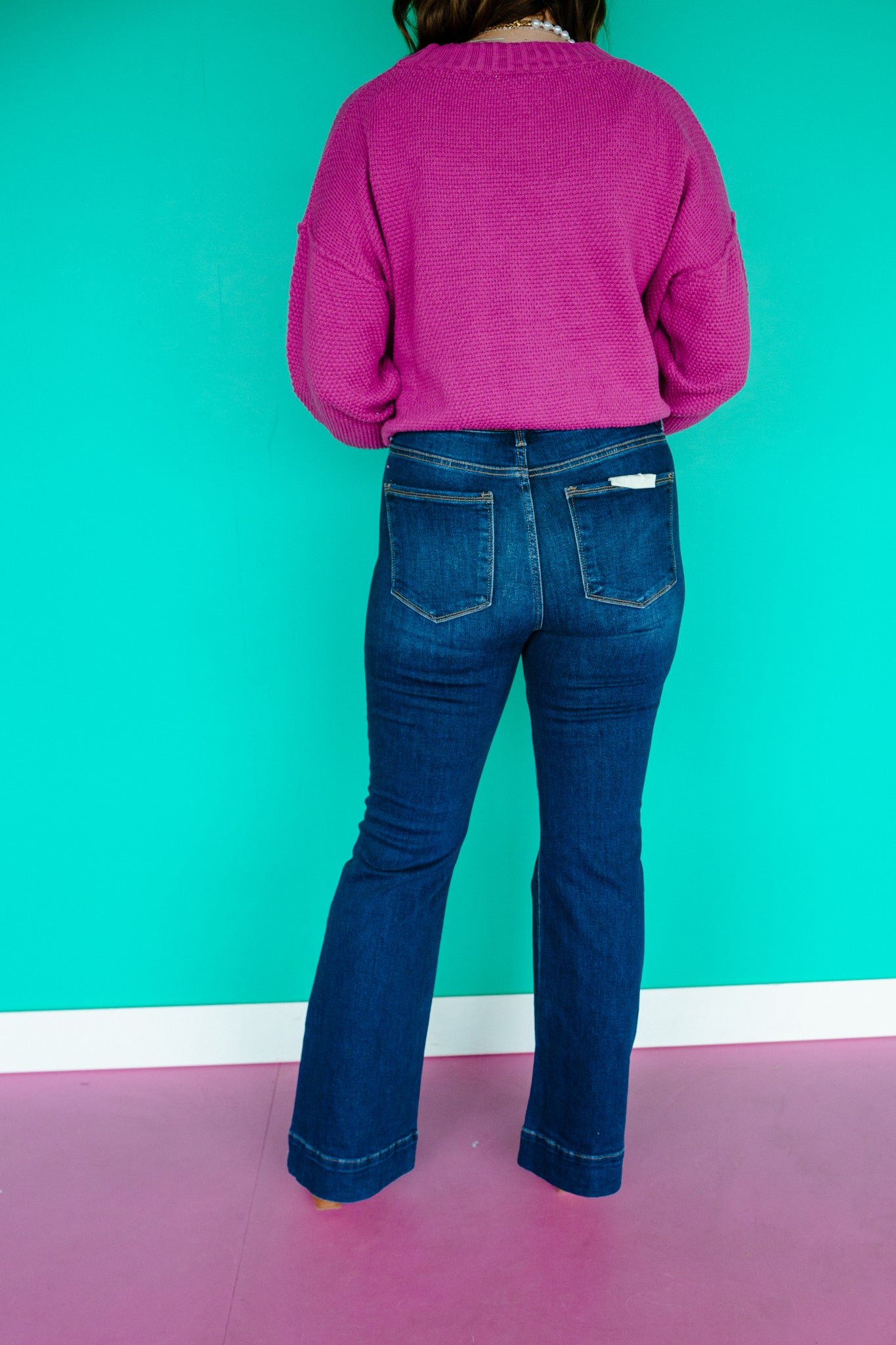 Winslow High Rise Flare Jeans - Dark Wash — view 4