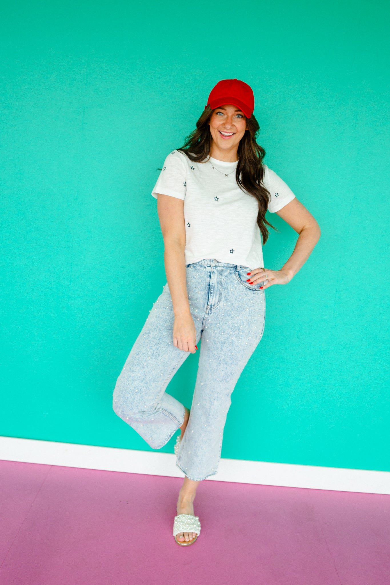 Betty Star Embroidered Tee — view 8