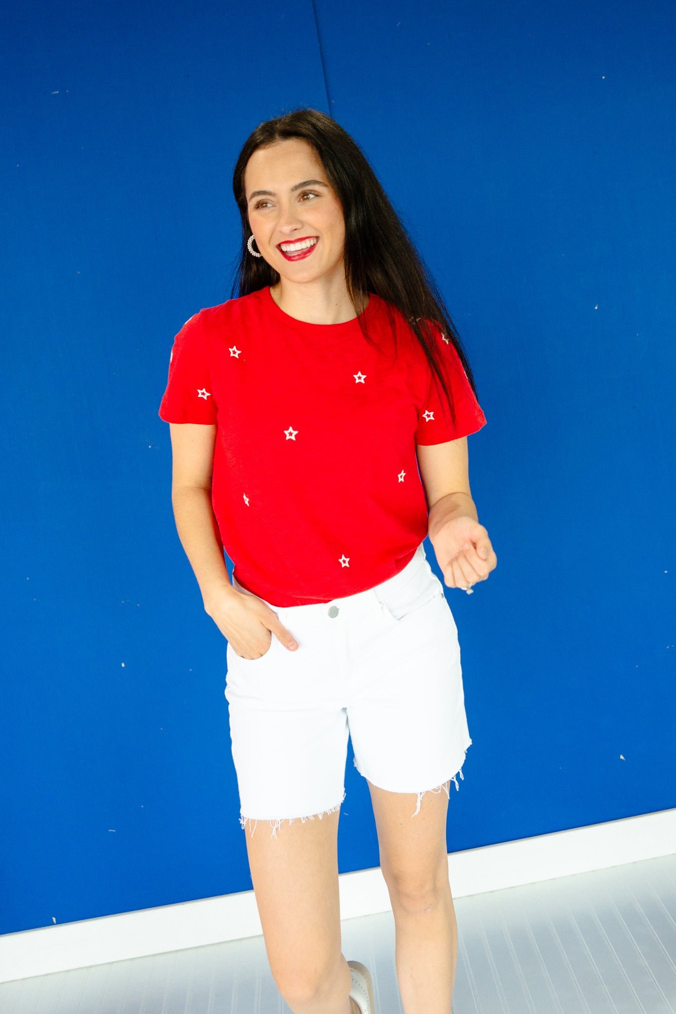 Betty Star Embroidered Tee — view 2