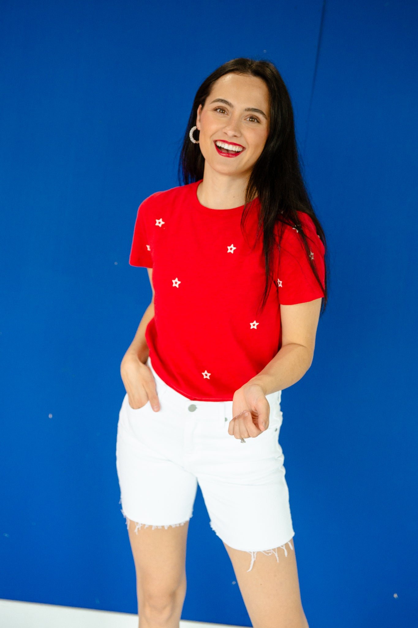 Betty Star Embroidered Tee — view 3