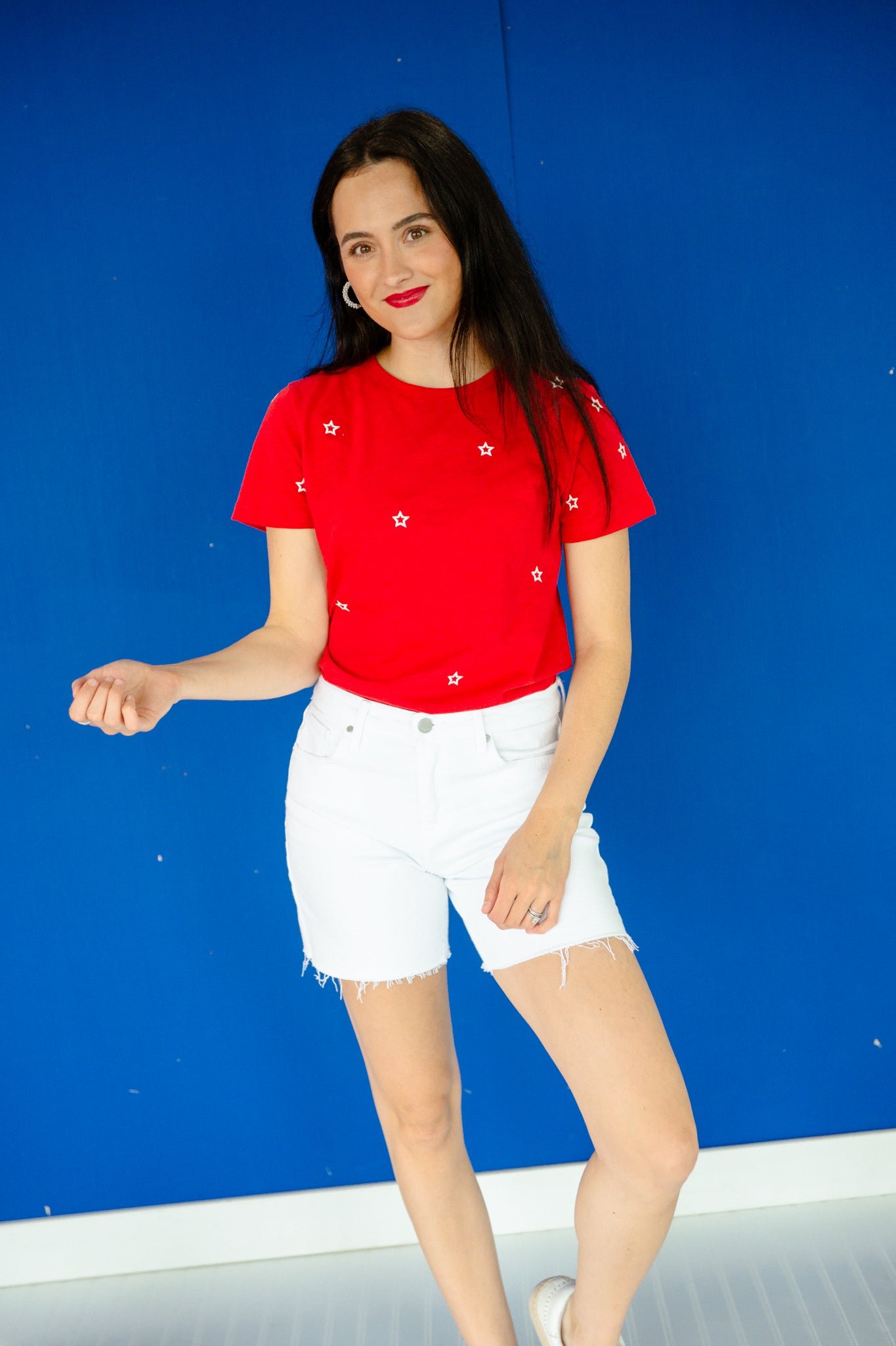 Betty Star Embroidered Tee — view 5