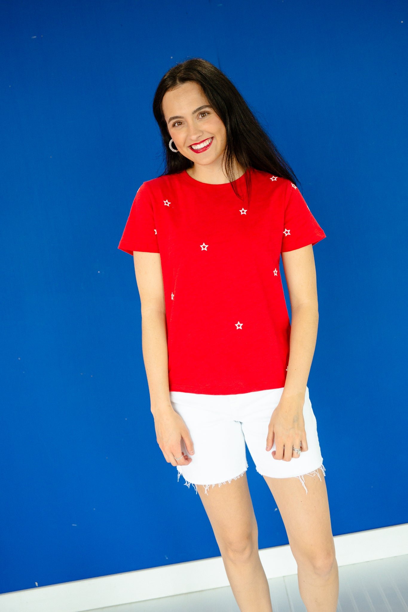 Betty Star Embroidered Tee — view 6