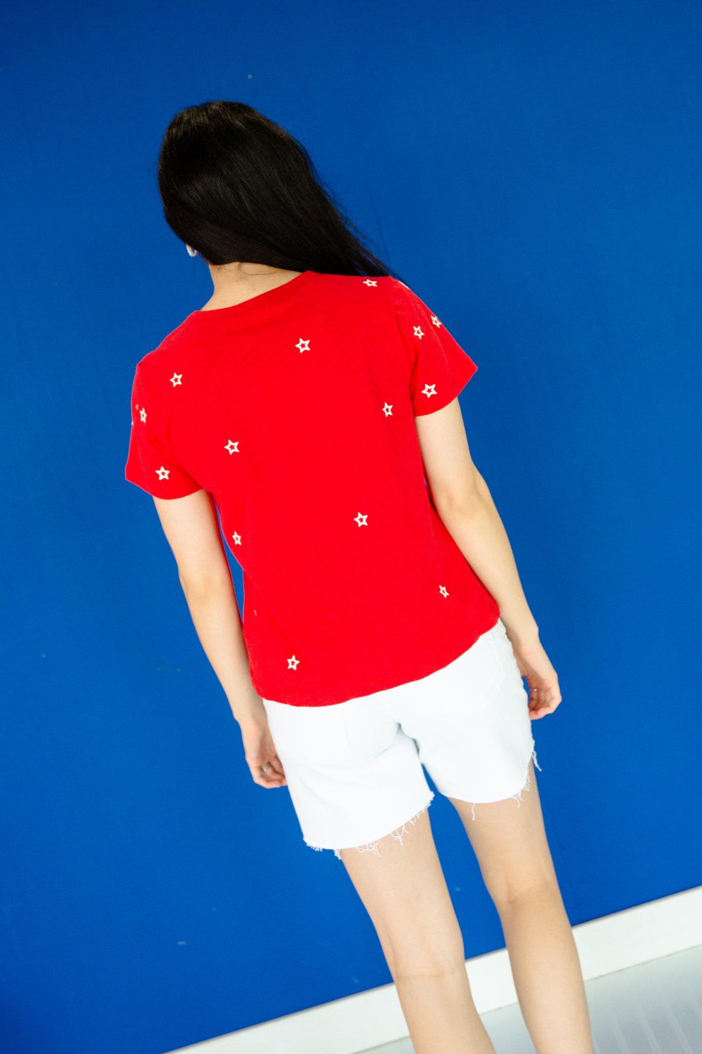 Betty Star Embroidered Tee — view 7