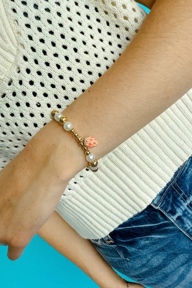 [Treasure Jewels] Life is Sweet Berry Bracelet - Gold + Pearl