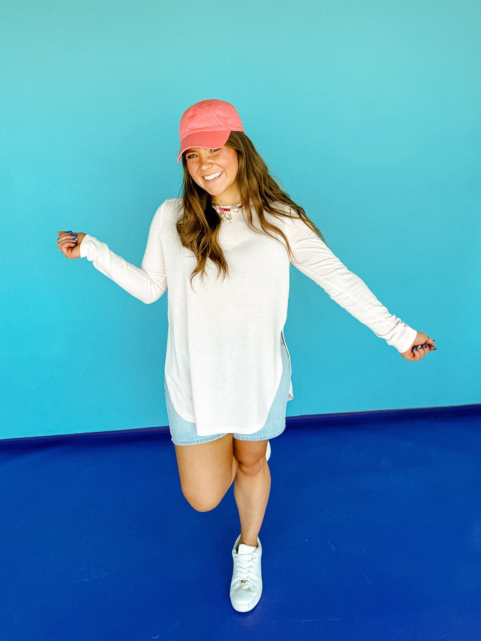 Danica Side Slit Top - Shell Pink — view 7