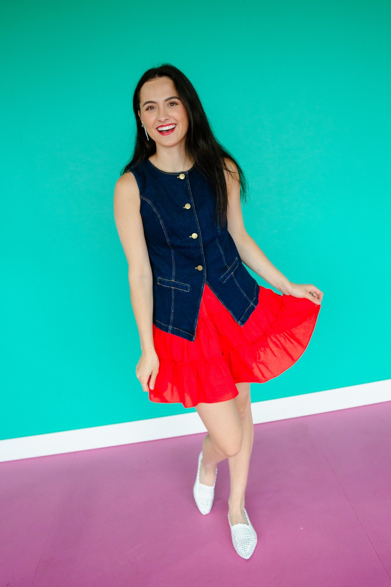 Lacey Tiered Mini Skirt — view 5