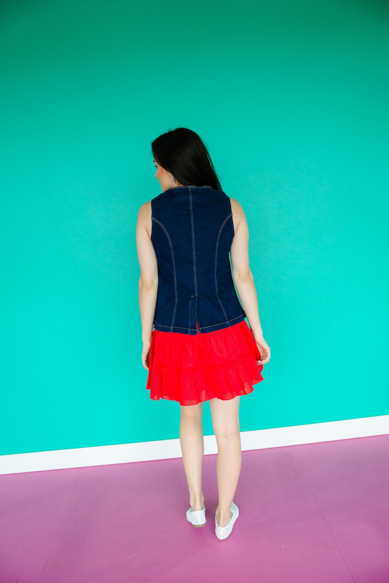 Lacey Tiered Mini Skirt — view 6