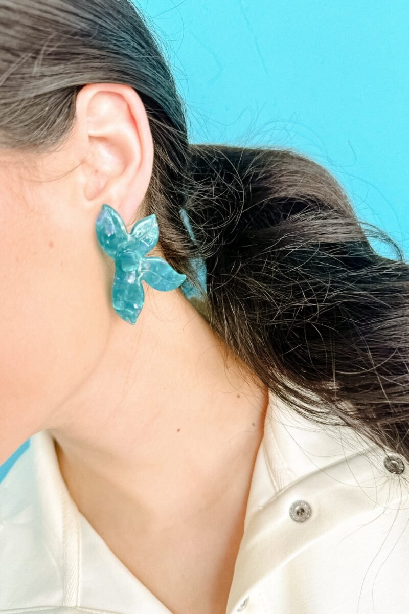 Fern Statement Earrings - Dark Green