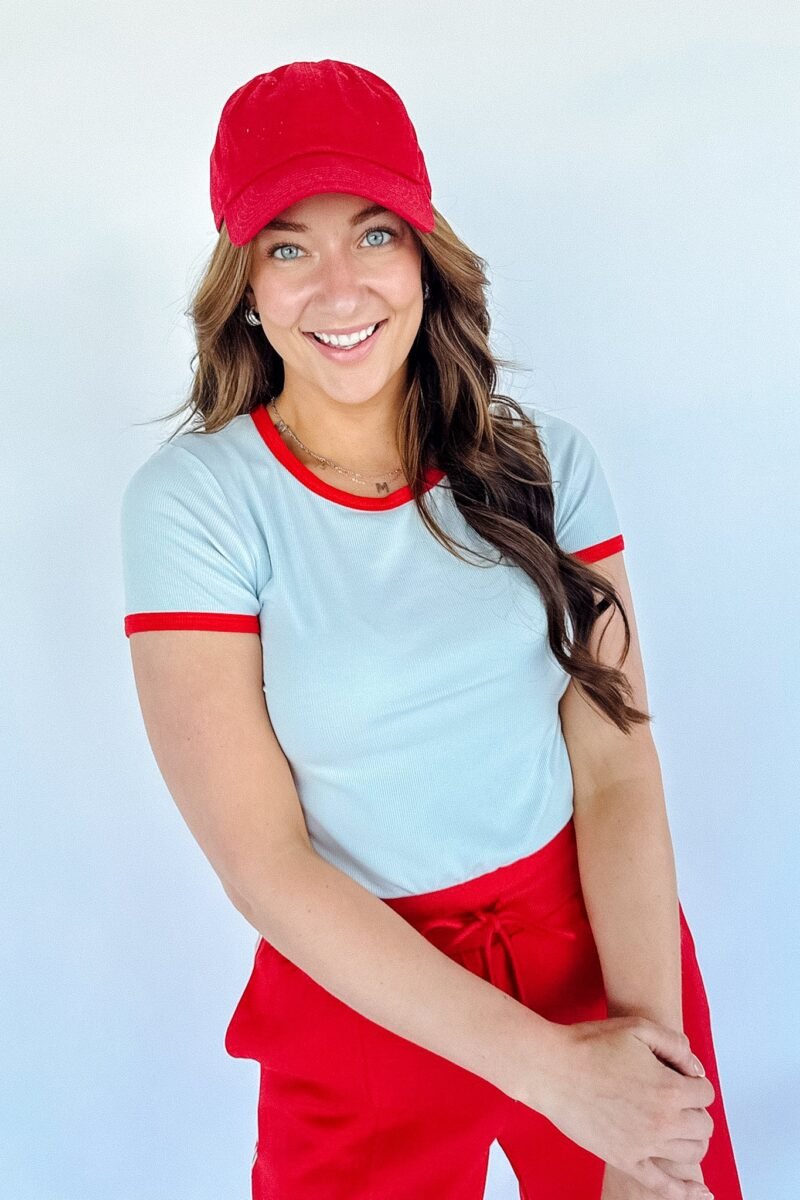Jessi Fitted Tee - Pastel Blue