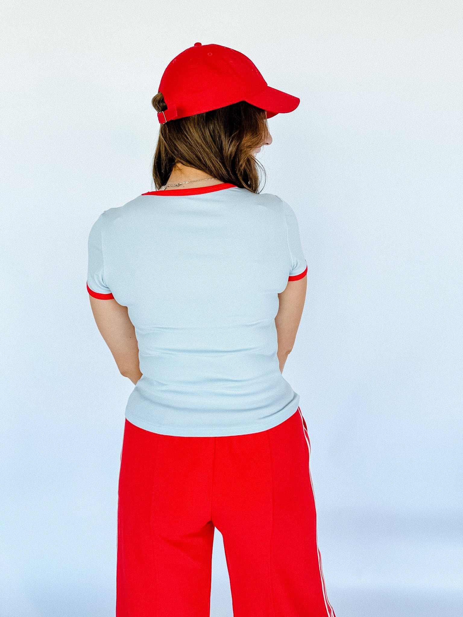 Jessi Fitted Tee - Pastel Blue — view 5