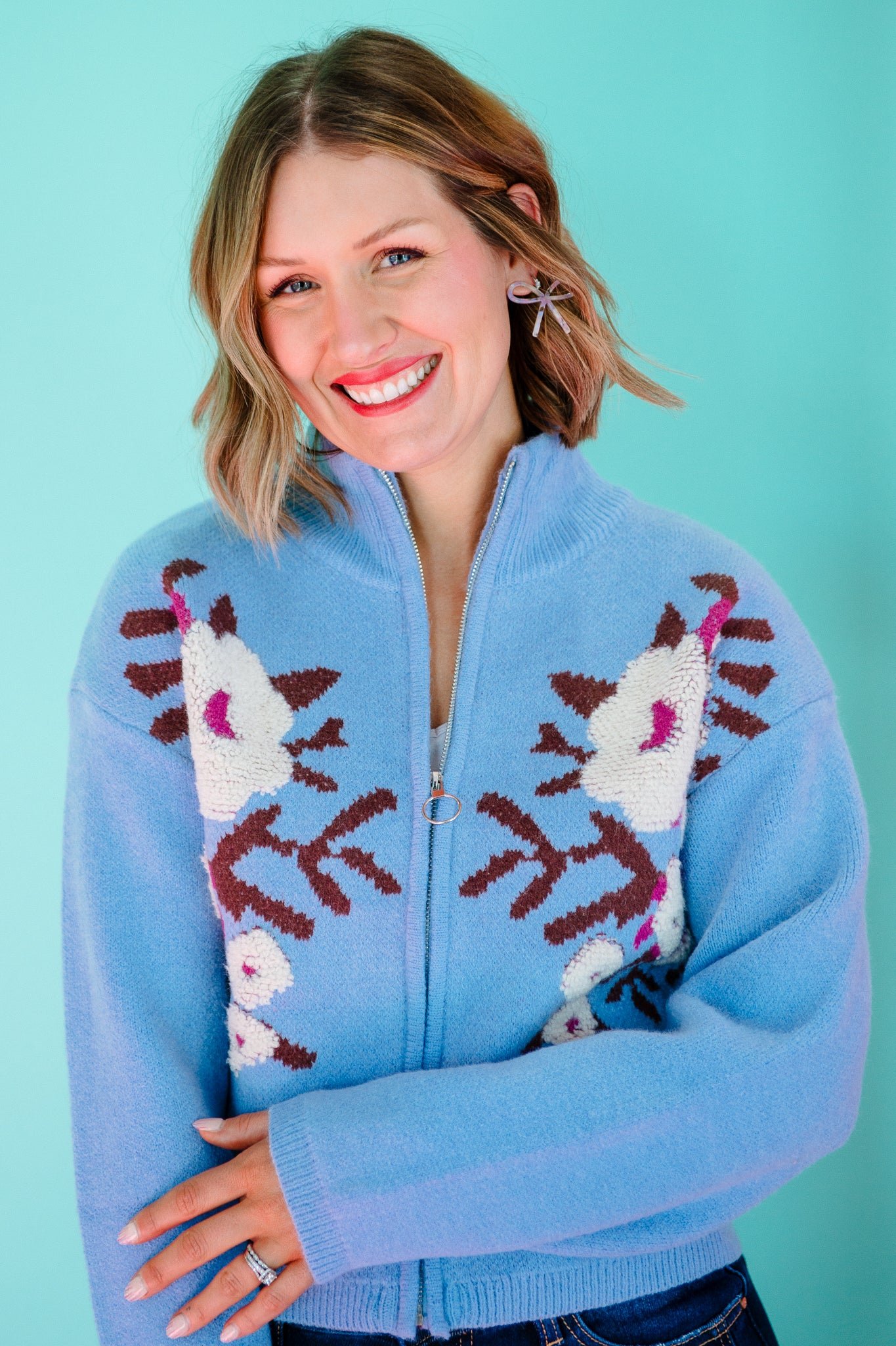 Talulah Zip Up Sweater — view 2