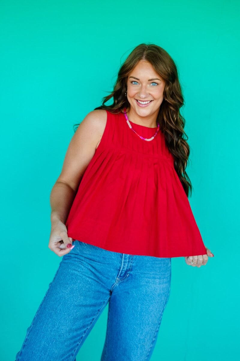 Jacie Pleated Tank