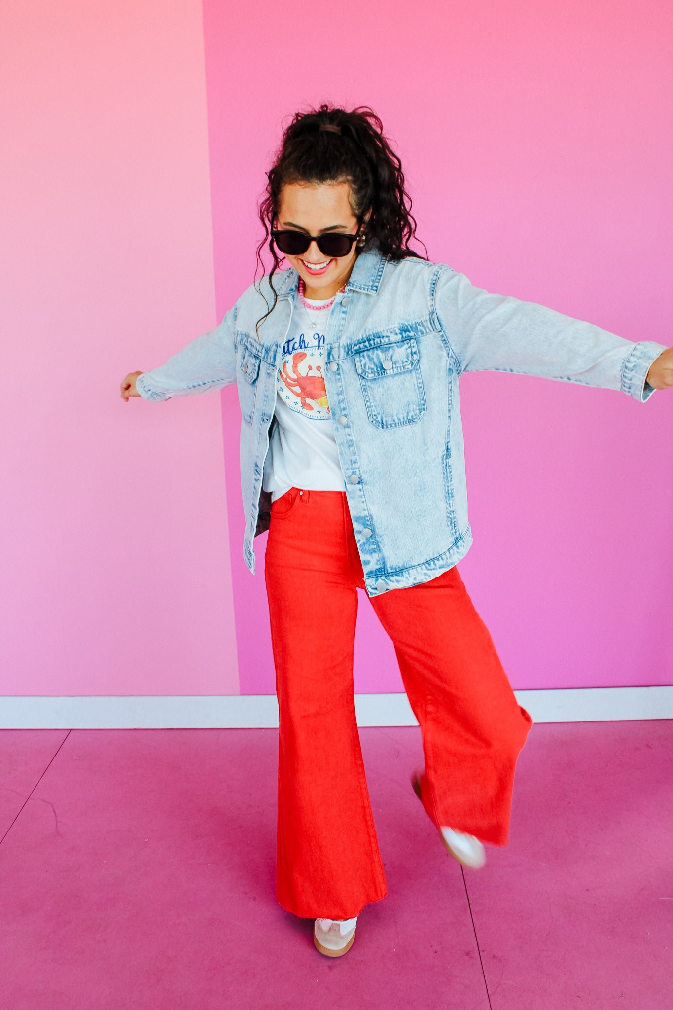 Casey Denim Jacket - Light Acid Wash — view 2