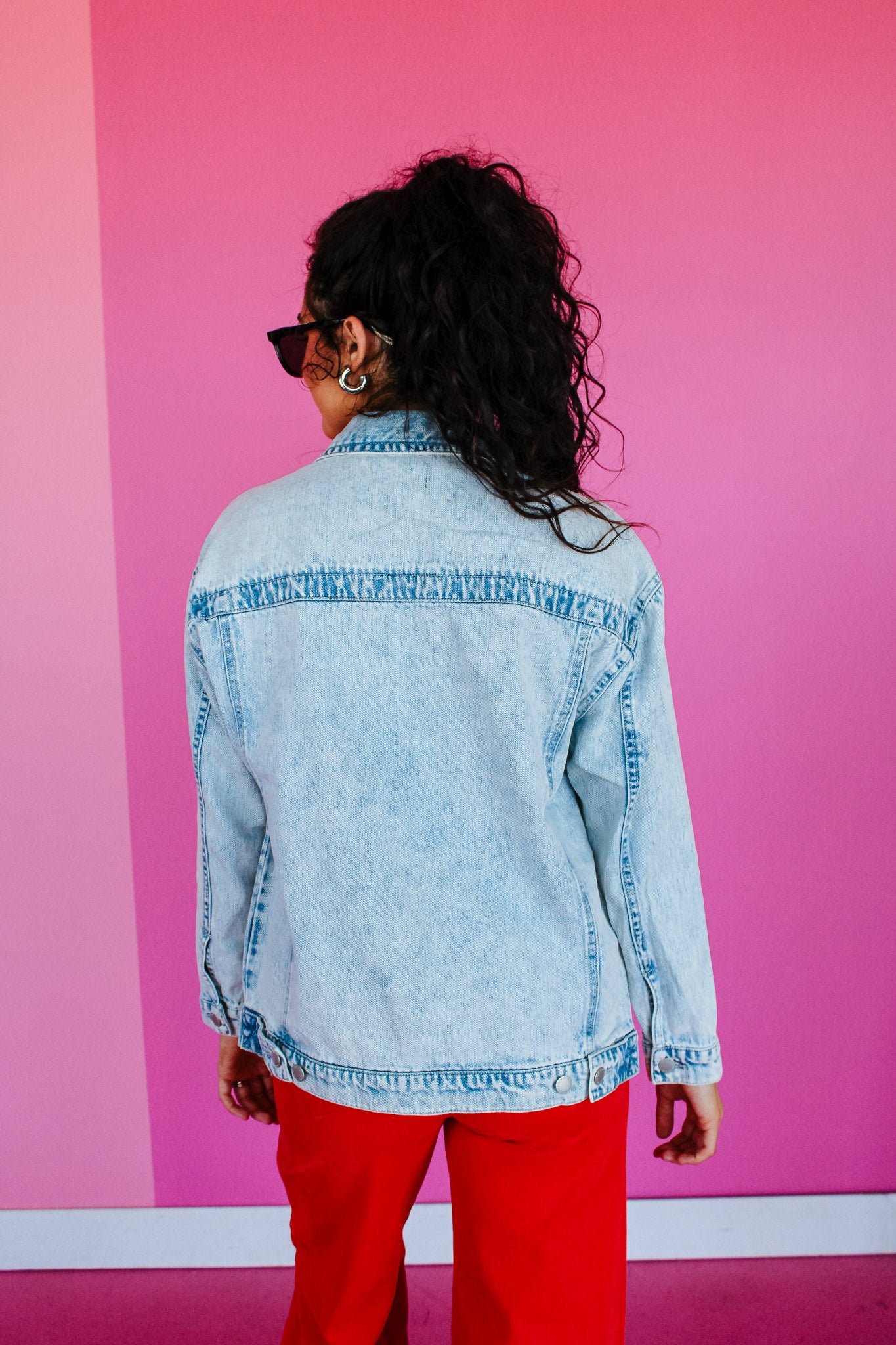 Casey Denim Jacket - Light Acid Wash — view 6