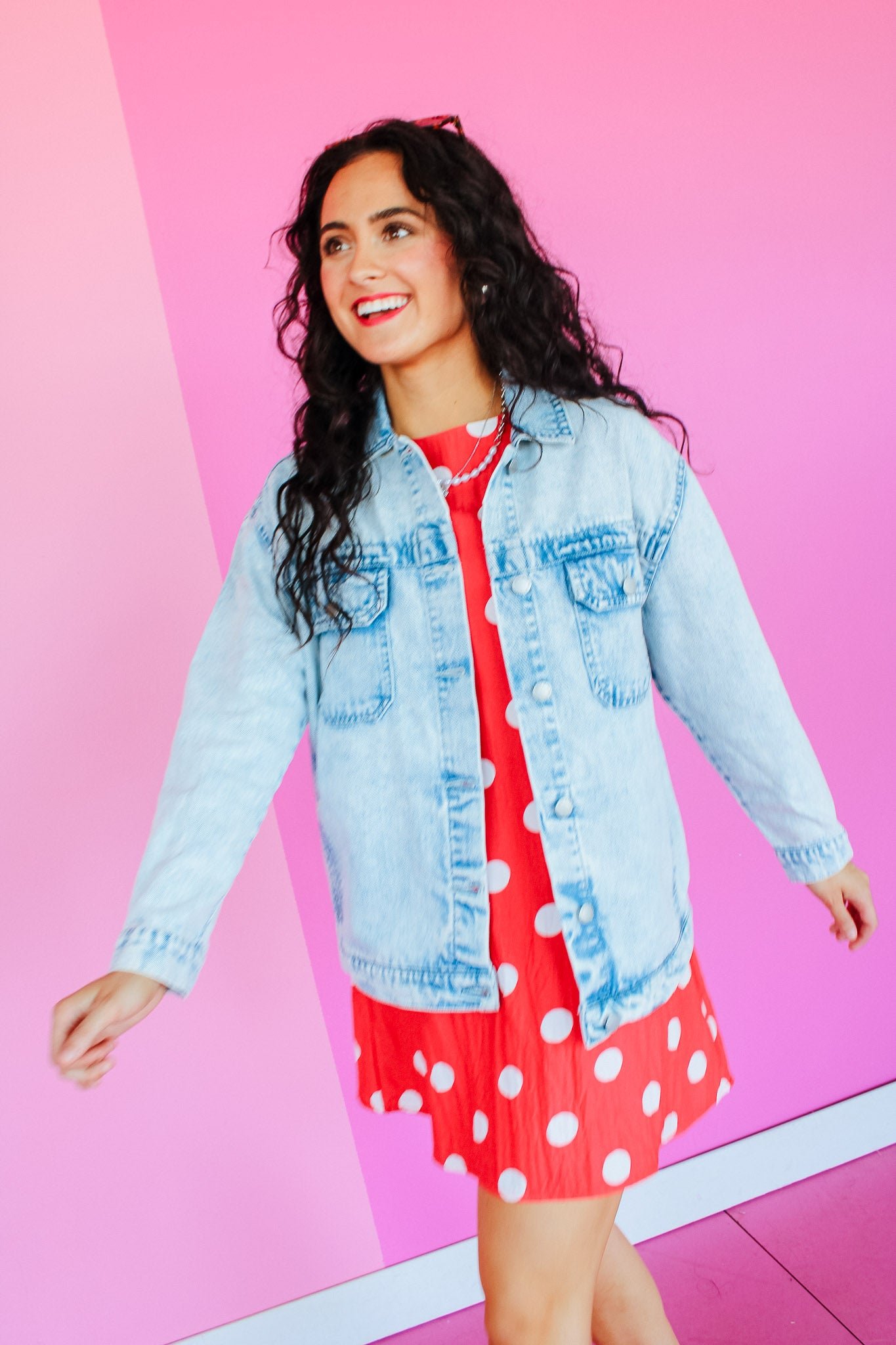 Casey Denim Jacket - Light Acid Wash — view 8