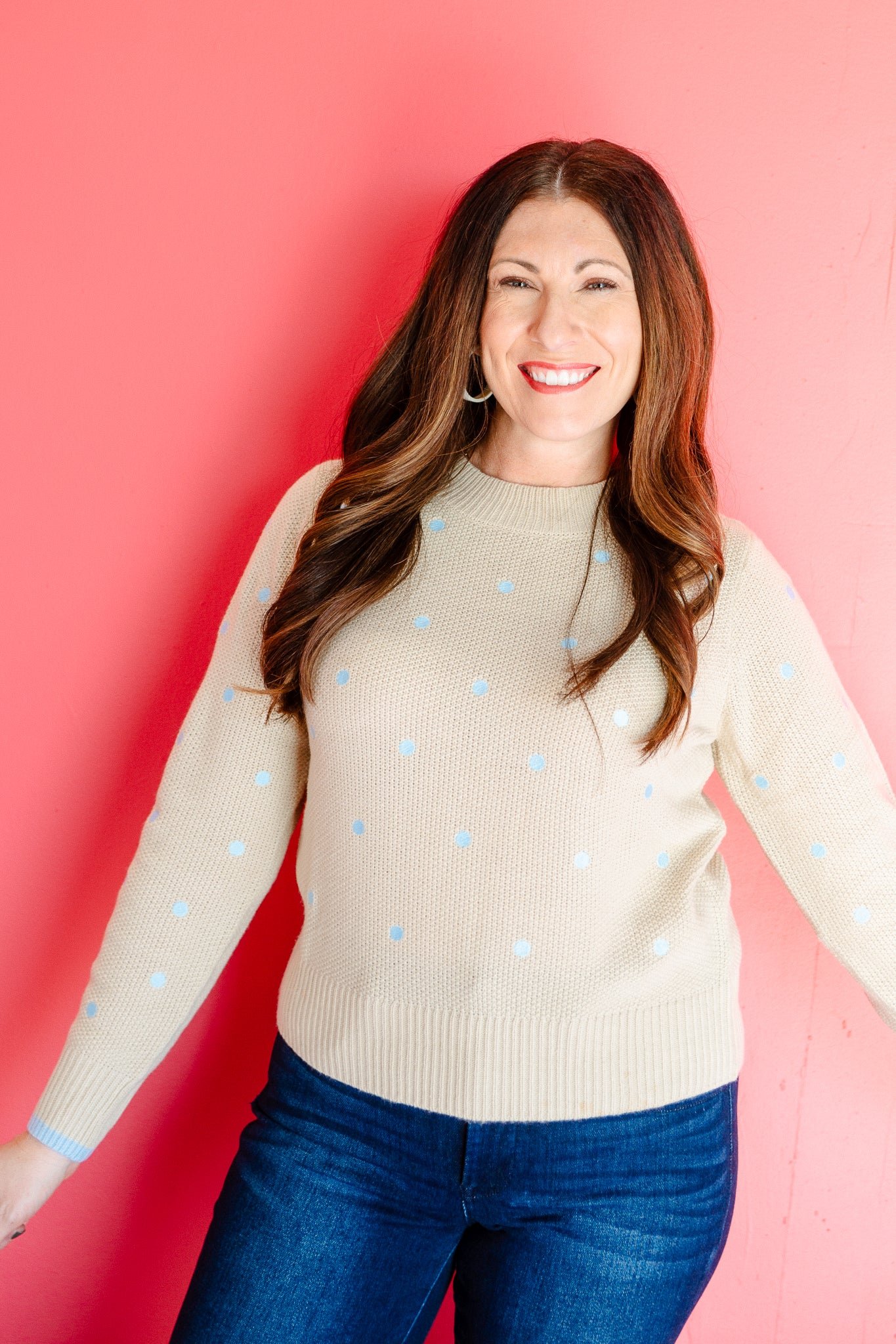 Lexi Polka Dot Sweater — view 5