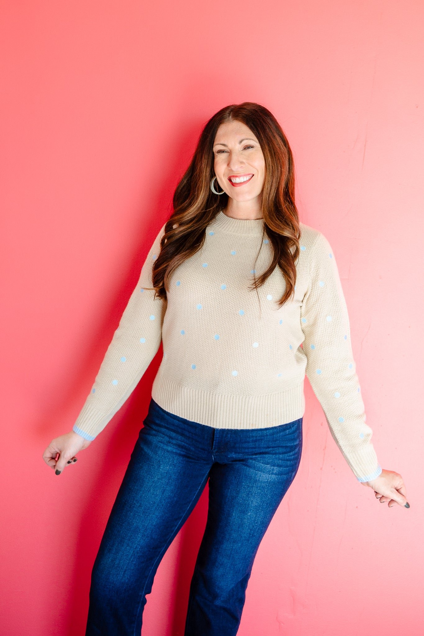 Lexi Polka Dot Sweater — view 6