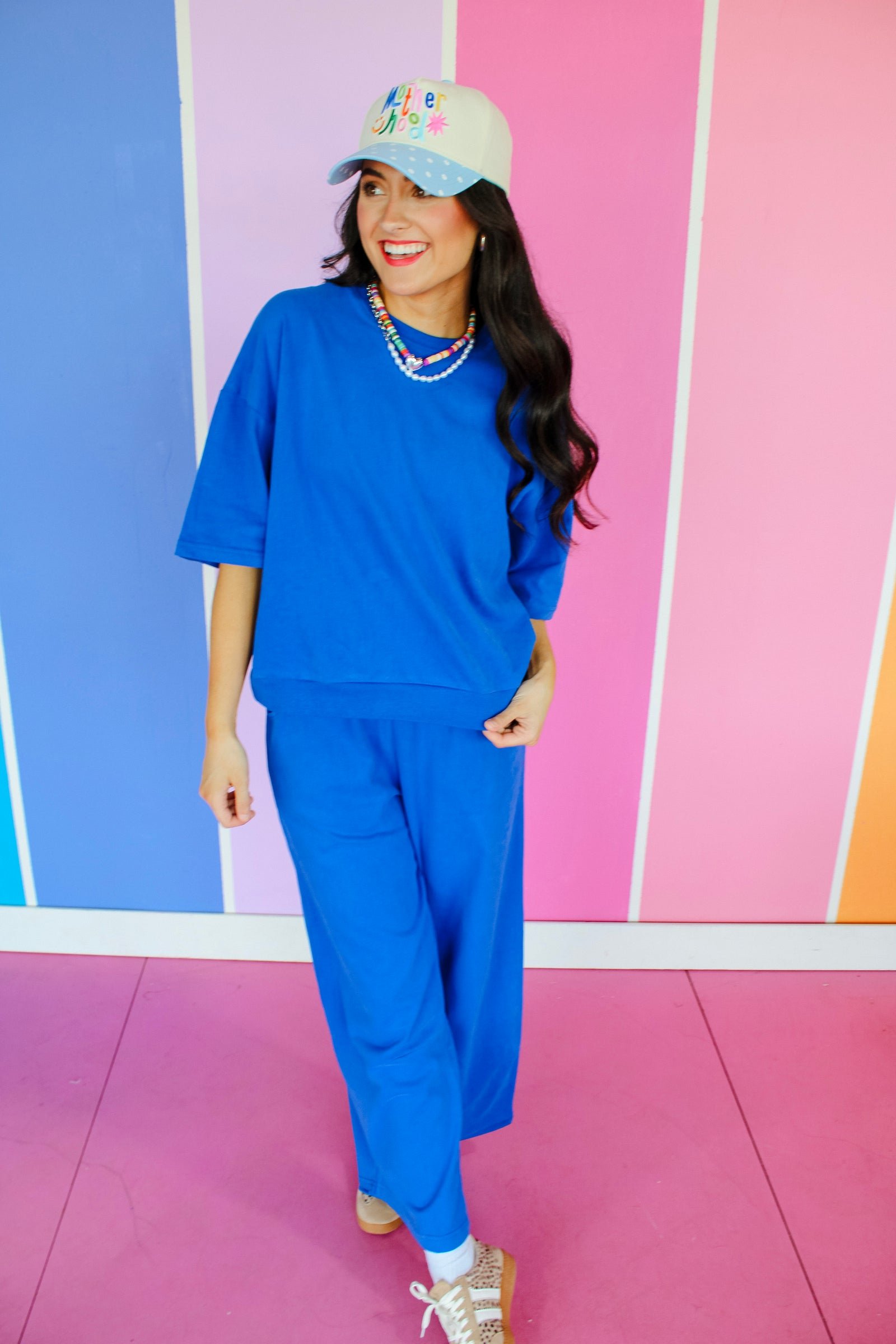 Emma Lounge Top - Vibrant Blue — view 2