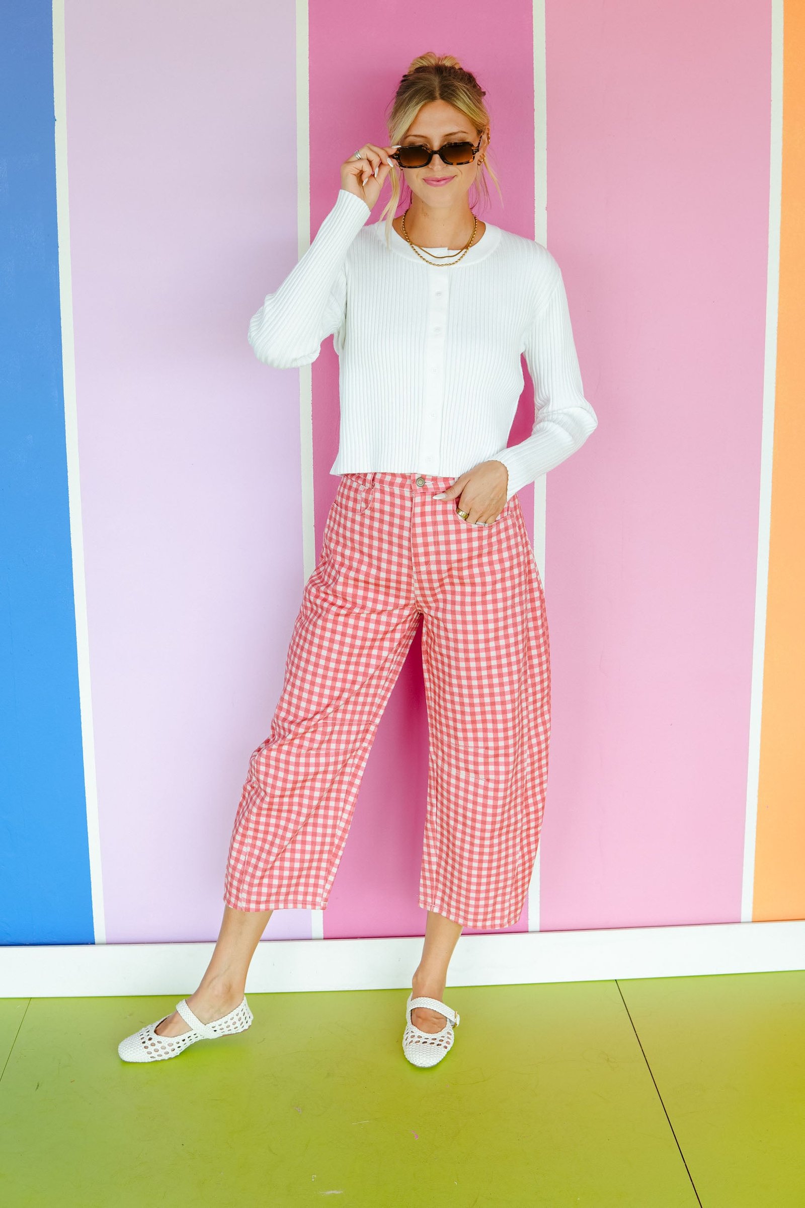 Stay Sweet Ribbed Cardigan - Cool White — view 2
