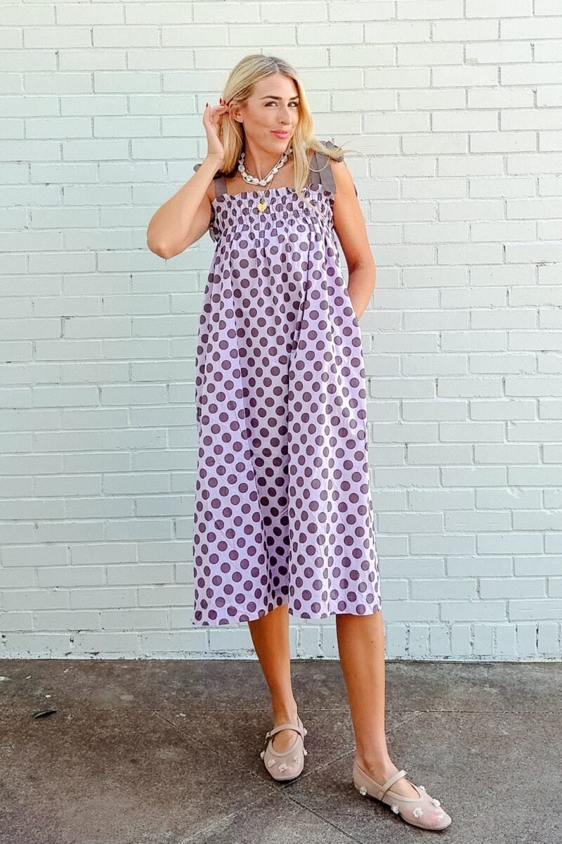 Varley Polka Dot Midi Dress