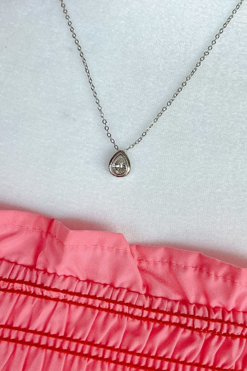 [Treasure Jewels] Drop Of Love Necklace - Silver