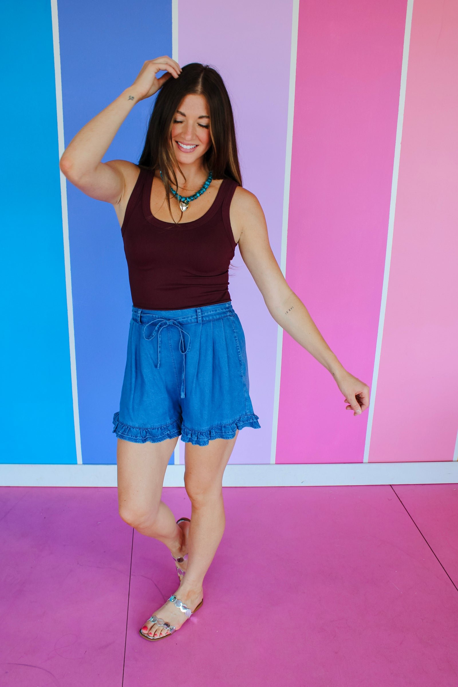 Marjorie Ribbed Reversible Tank — view 9