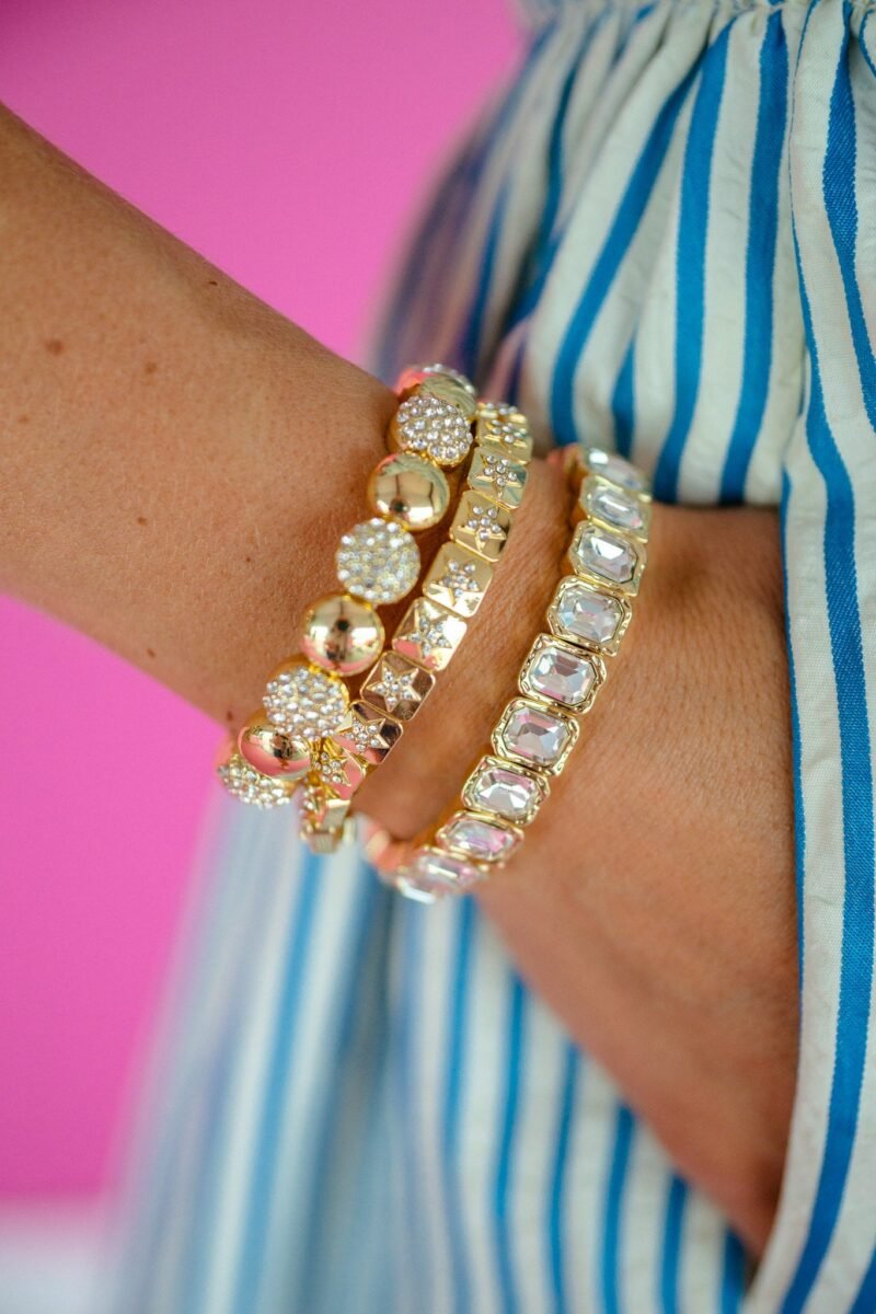 [Treasure Jewels] Radiant Glow Bracelet Stack - Gold
