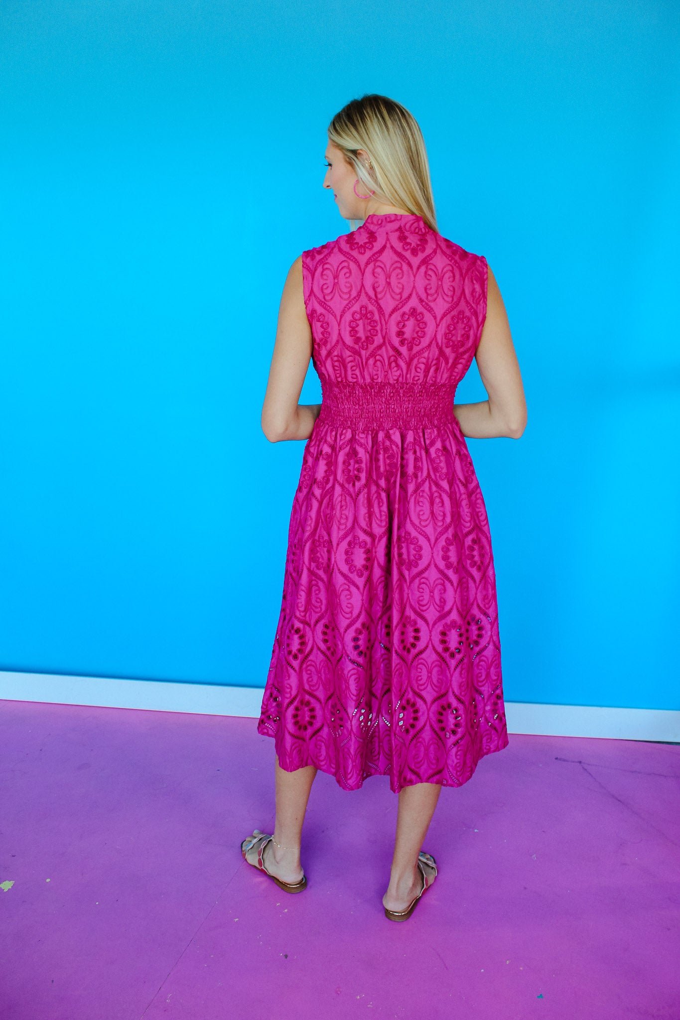Luna Midi Dress - Deep Orchid — view 9