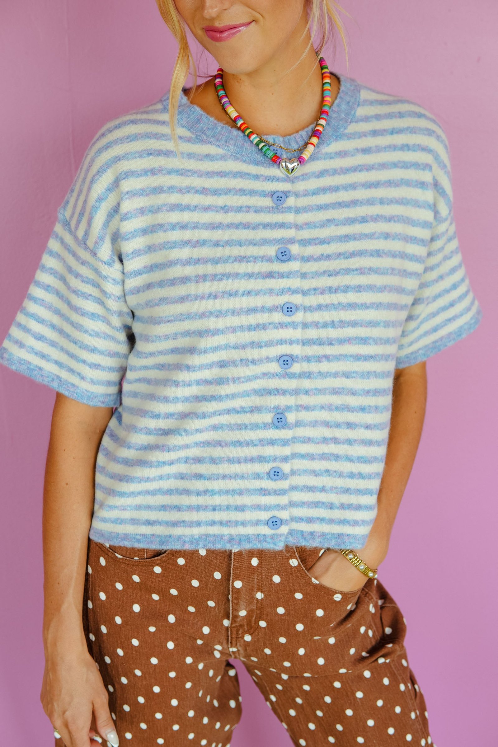 Fall Plans Striped Sweater — view 4