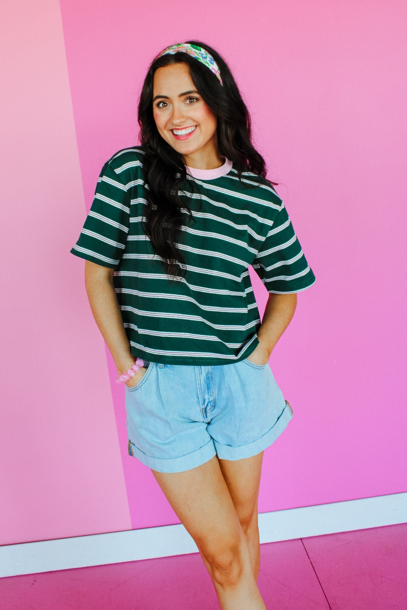 Adriane Striped Tee — view 8