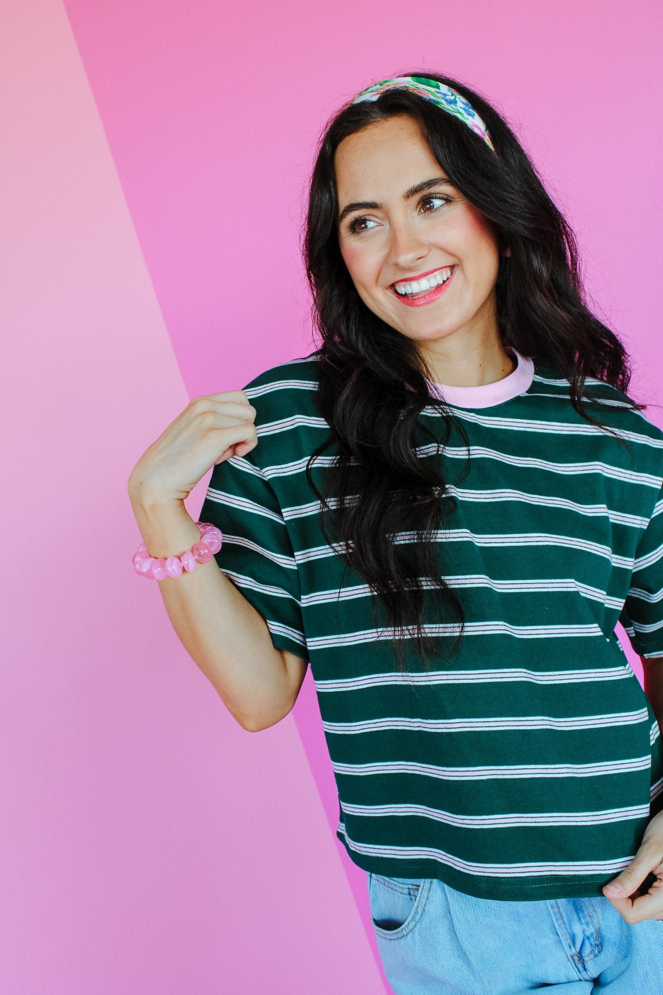 Adriane Striped Tee — view 9