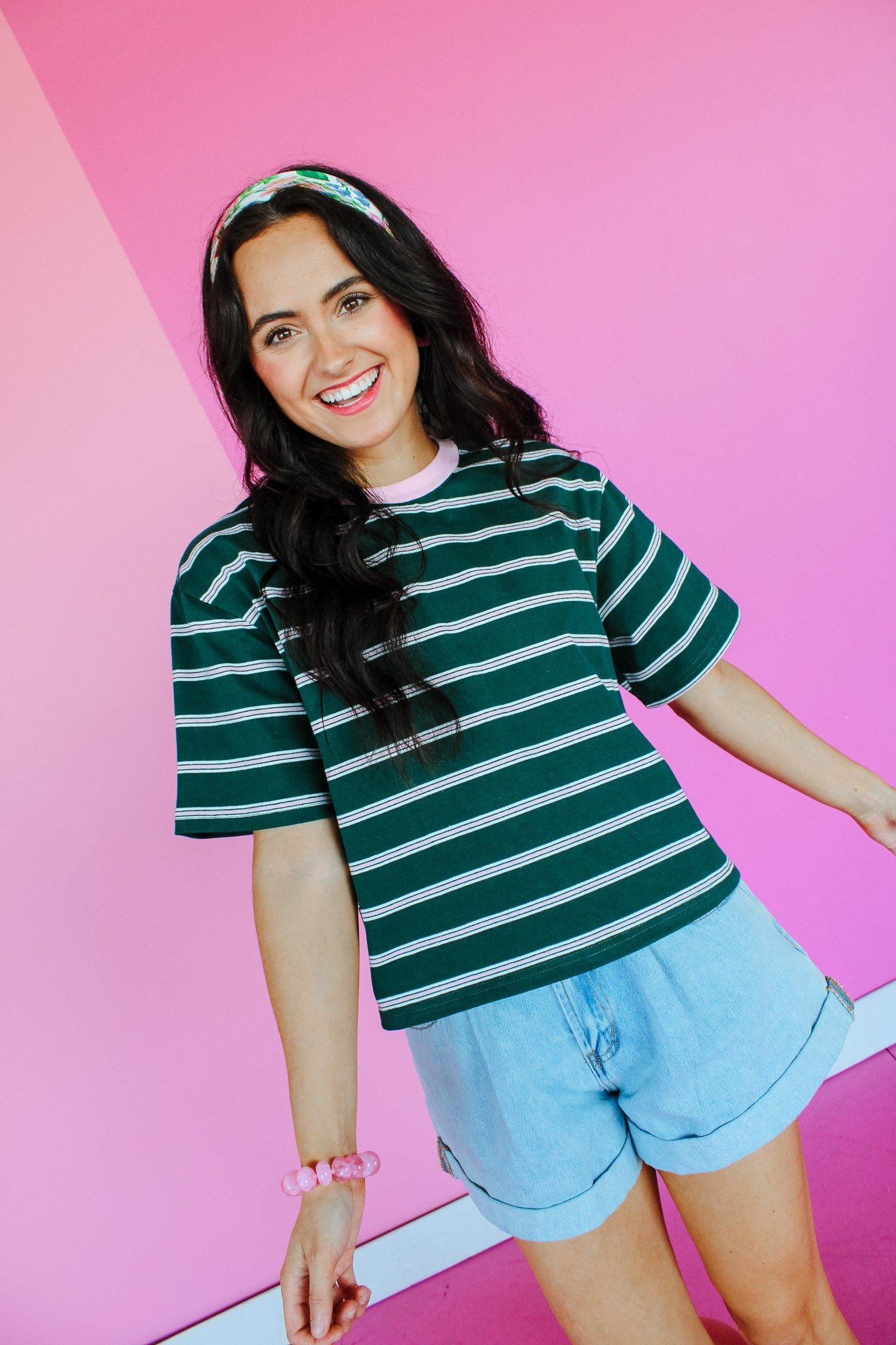 Adriane Striped Tee — view 10