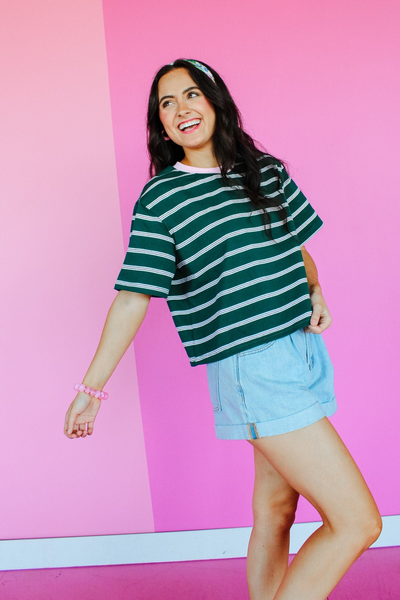 Adriane Striped Tee — view 11