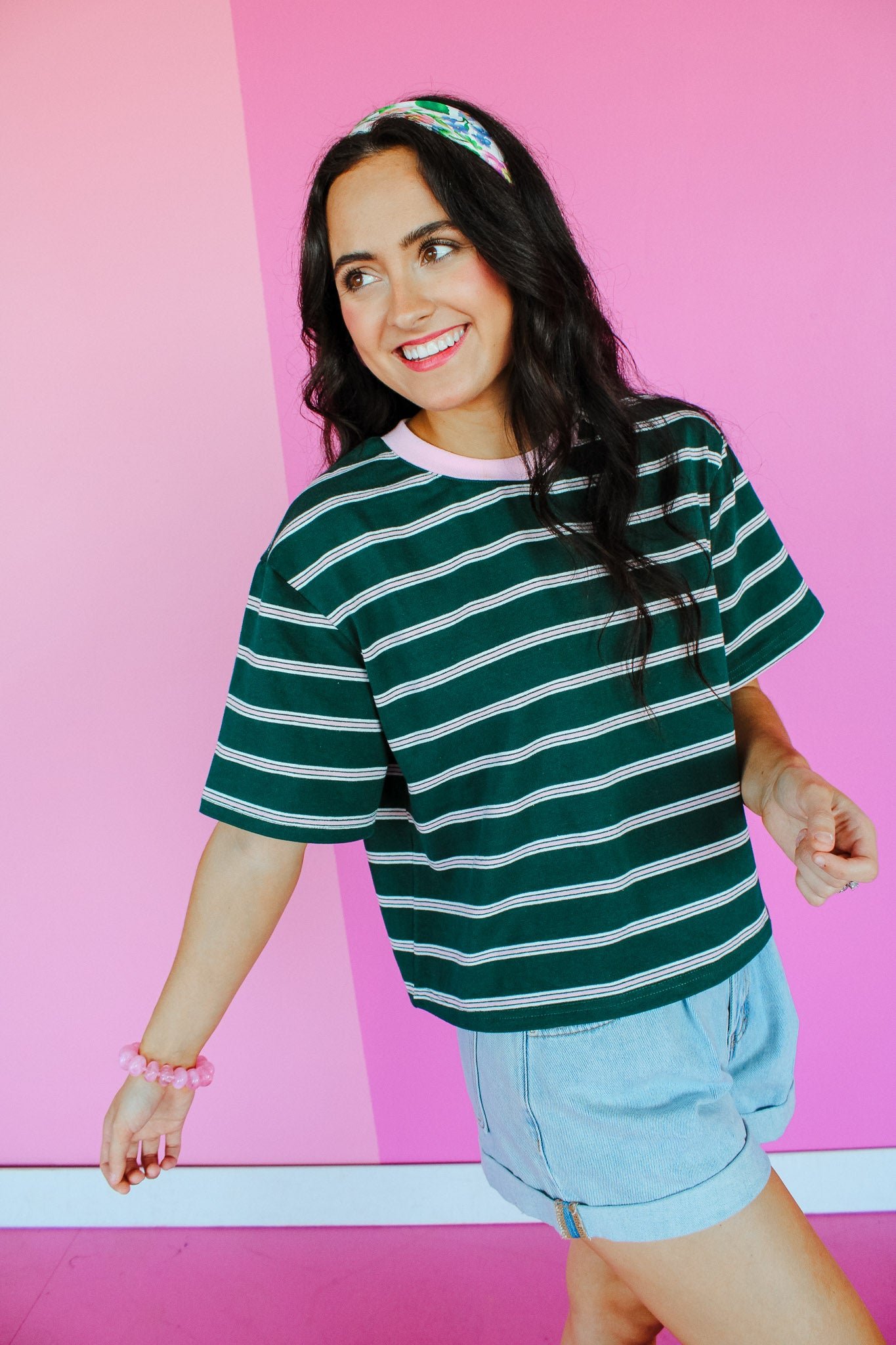 Adriane Striped Tee — view 12