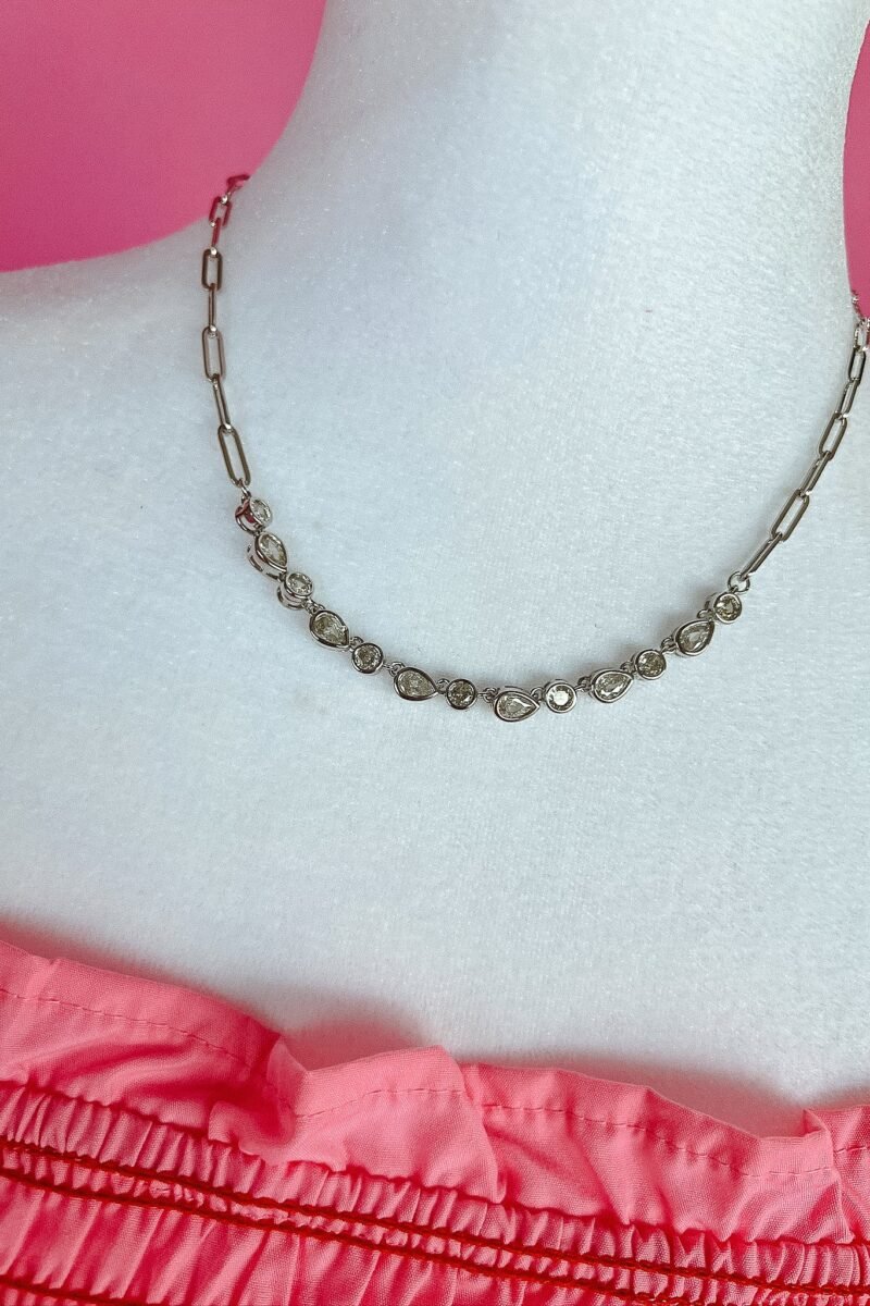 [Treasure Jewels] Radiance Drops Necklace - Silver