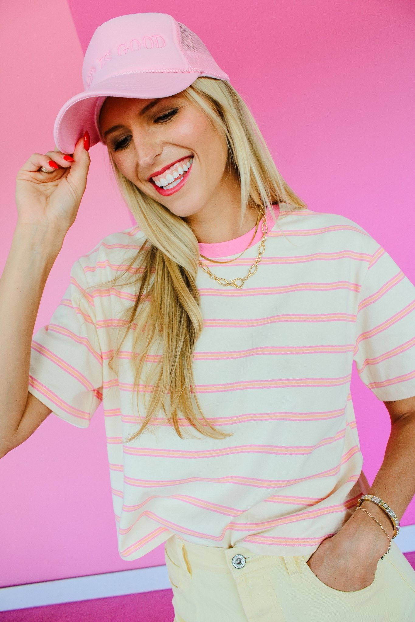 Adriane Striped Tee — view 3