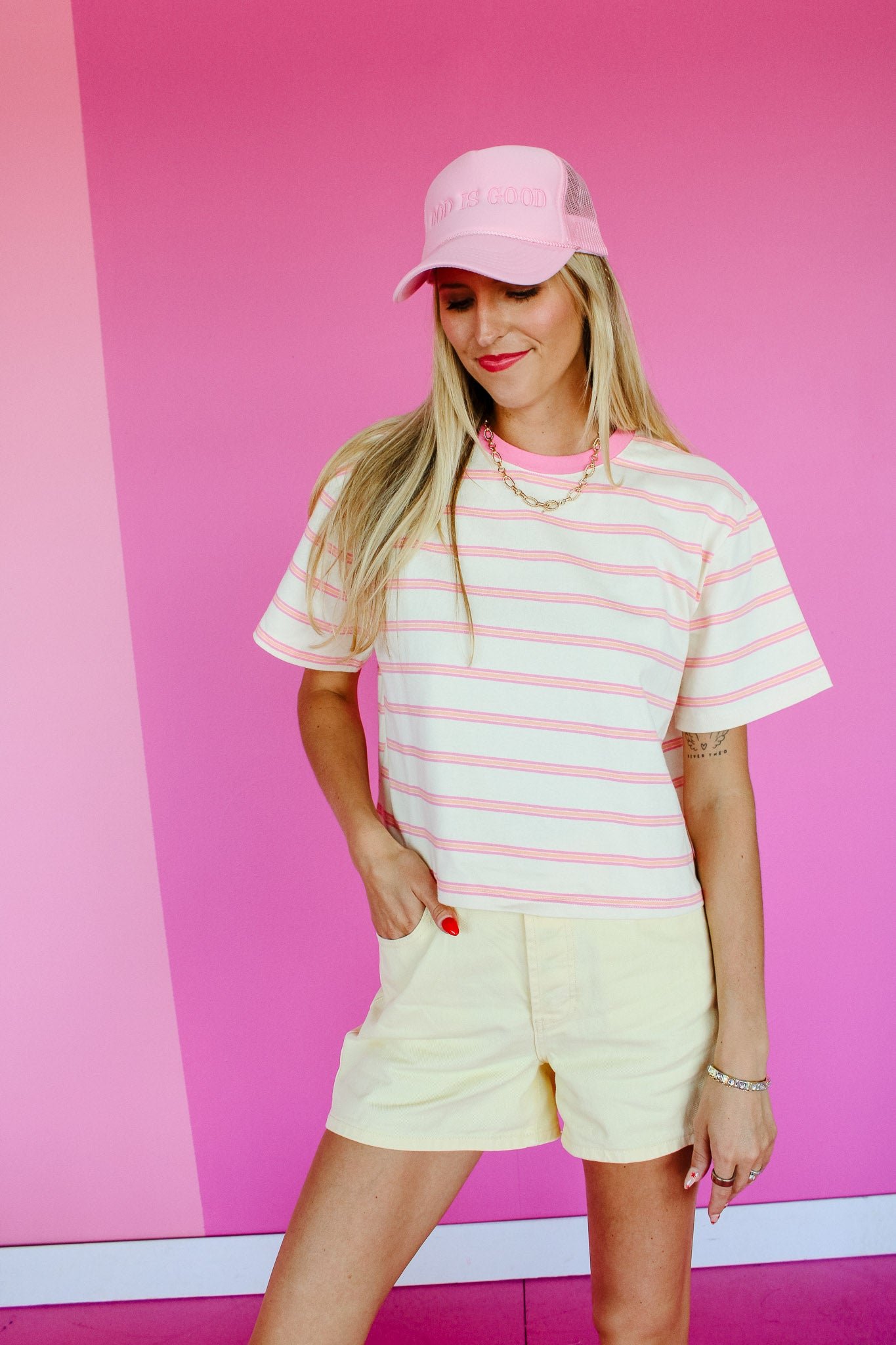 Adriane Striped Tee — view 6