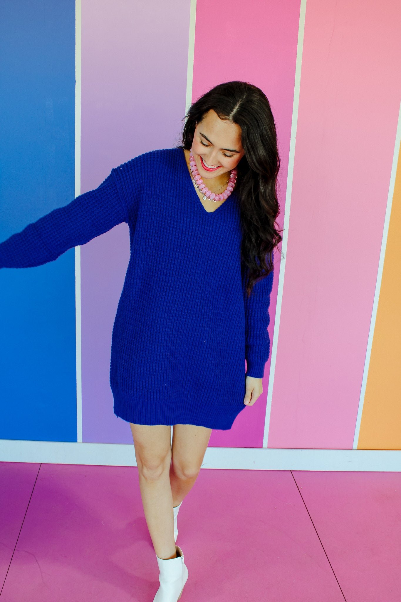 Ashtyn Knit Sweater Dress/Tunic - Lobelia — view 3