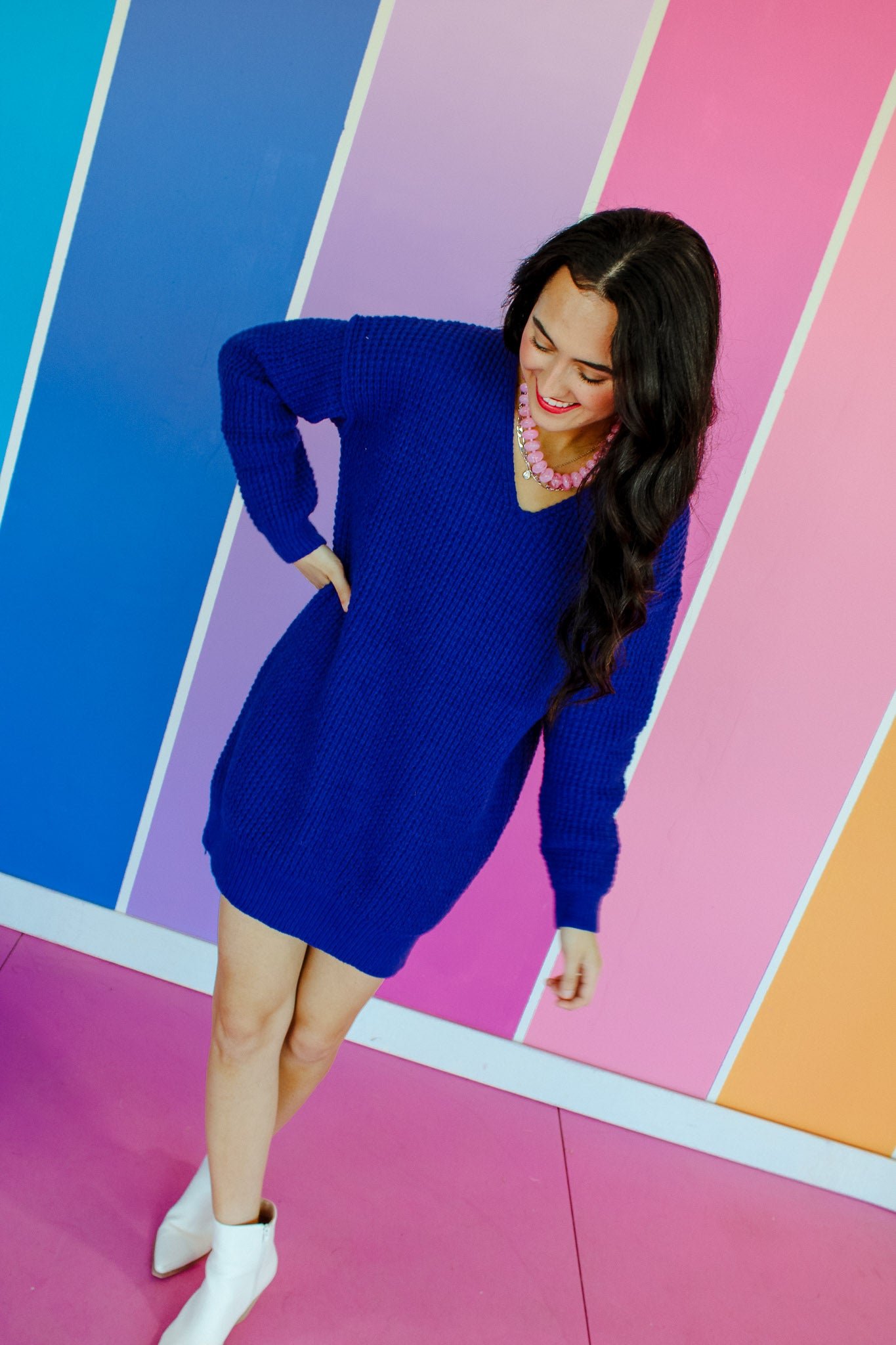 Ashtyn Knit Sweater Dress/Tunic - Lobelia — view 2