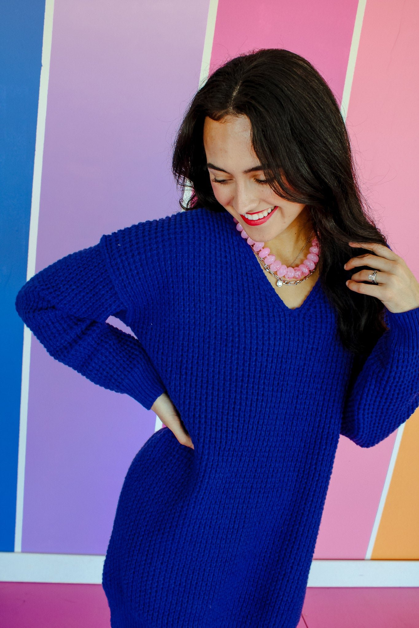 Ashtyn Knit Sweater Dress/Tunic - Lobelia — view 4
