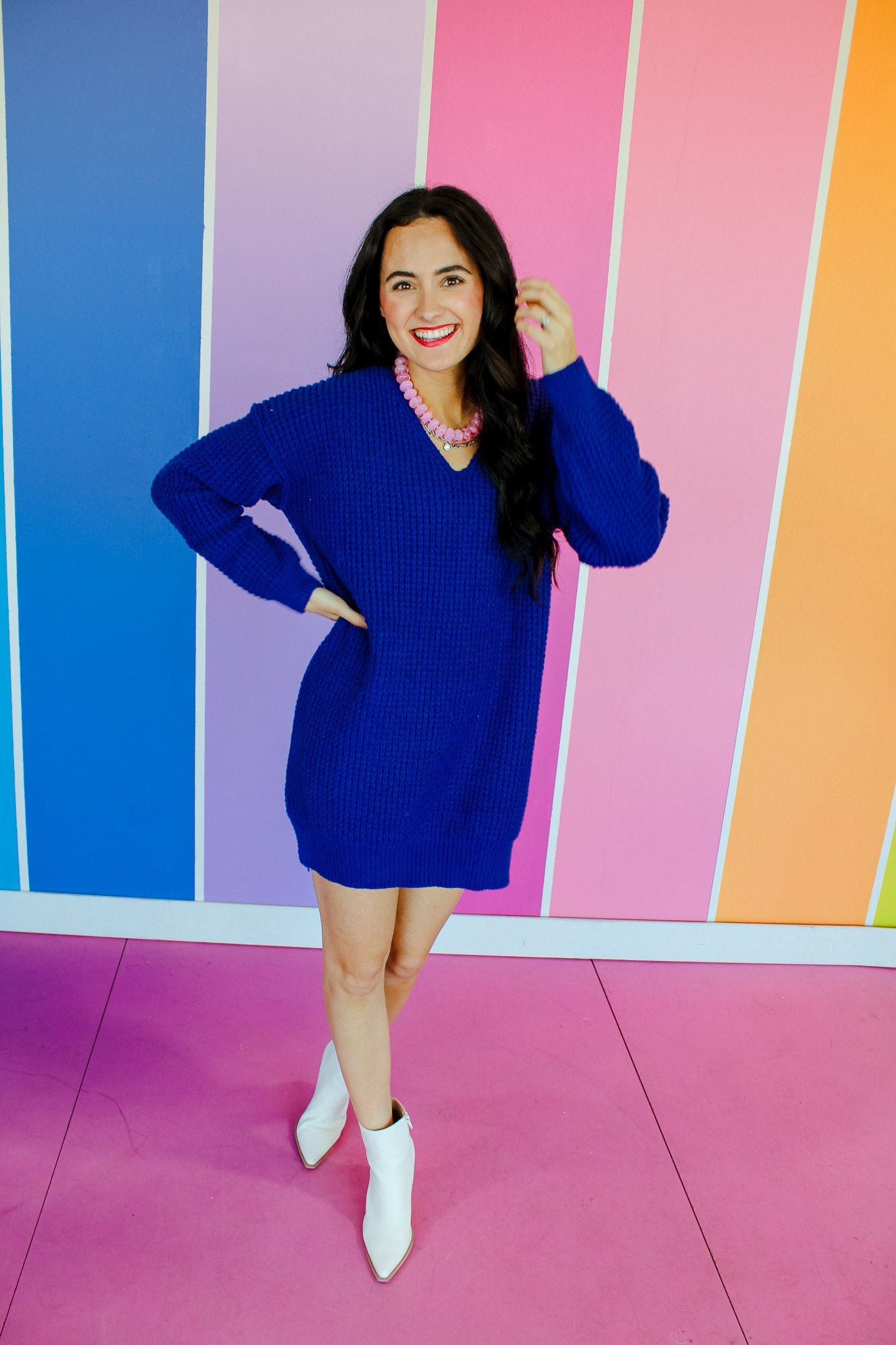 Ashtyn Knit Sweater Dress/Tunic - Lobelia — view 5