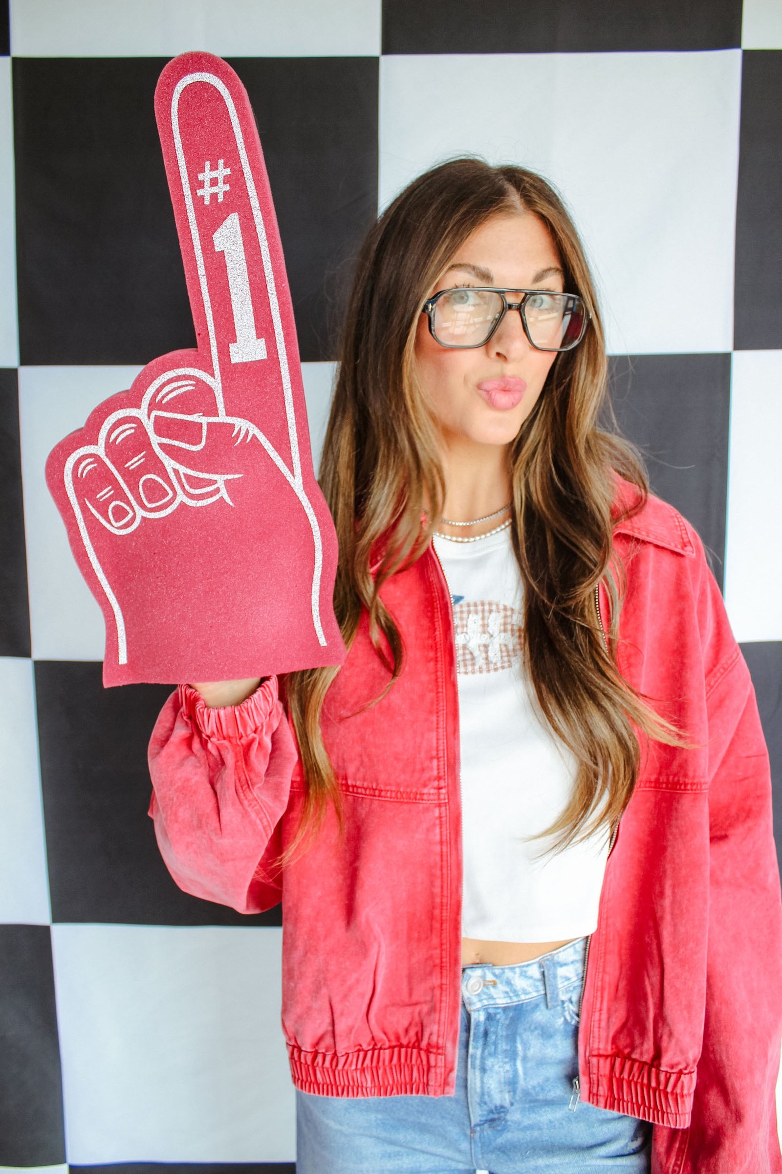 The Alumni Club Washed Denim Jacket - Muted Red